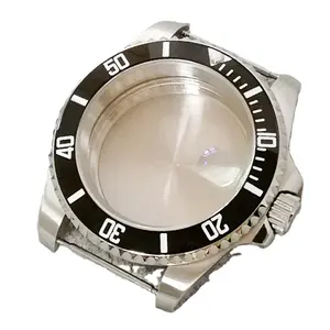 厂家直销40mm316不锈钢表壳陶瓷环蓝宝石玻璃手表配件