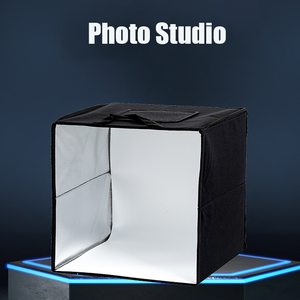 HONGDAK Prix usine 40cm Boîte à lumière annulaire LED pour photographie Nouveau design Tente de studio <span class=keywords><strong>photo</strong></span> Boîte noire 6 fonds colorés Vidéo - Product Image 5