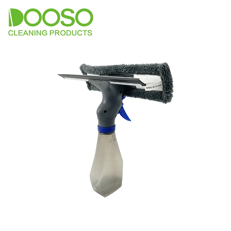 DOOSO 3 in 1 Multifunction window cleaner glass wiper with the squeege spray bottle for window cleaning