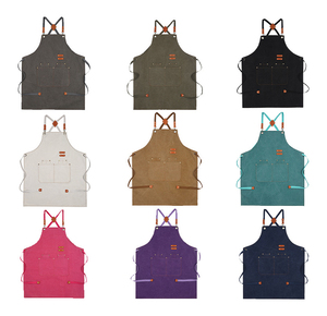 Grembiule da <span class=keywords><strong>Lavoro</strong></span> in Tela Senza Maniche Personalizzabile con Logo, Unisex per <span class=keywords><strong>Chef</strong></span>, Panettieri, Falegnami, Resistente, Lavabile e Riutilizzabile - Product Image 5