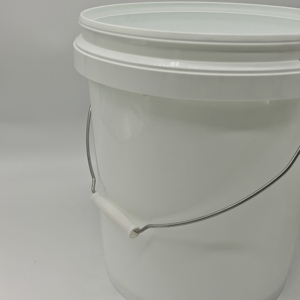 Seau blanc portable <span class=keywords><strong>de</strong></span> 5 gallons 20L seaux <span class=keywords><strong>de</strong></span> <span class=keywords><strong>peinture</strong></span> à poignée en acier plastique hermétique pour emballage industriel - Product Image 2