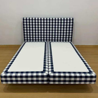 Cadre de lit rembourré moderne haut de gamme avec tête de lit élégante, tissu luxueux, mobilier élégant pour chambre à coucher, hôtel et appartement