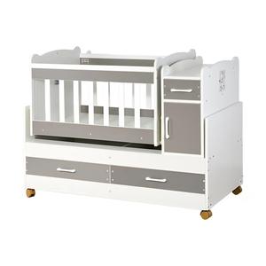 Lettino <span class=keywords><strong>per</strong></span> Bambini in Legno Massello Grigio dal Design Moderno, Portatile con Organizer <span class=keywords><strong>per</strong></span> Pannolini, <span class=keywords><strong>per</strong></span> <span class=keywords><strong>Neonati</strong></span>, Garanzia di 1 Anno, <span class=keywords><strong>per</strong></span> Camera da <span class=keywords><strong>Letto</strong></span> e Soggiorno - Product Image 2