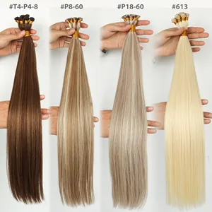 Thinest Weft Hair Extensions New Hand-tied Hair Blonde Color Natural Russian Hair Genius Weft