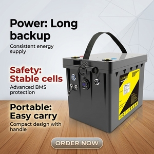 Paket Baterai Lithium Iron Phosphate (LiFePO4) 100Ah DC 12V Isi Ulang, Energi Stabil untuk Pasokan Kerja Umum - Product Image 1