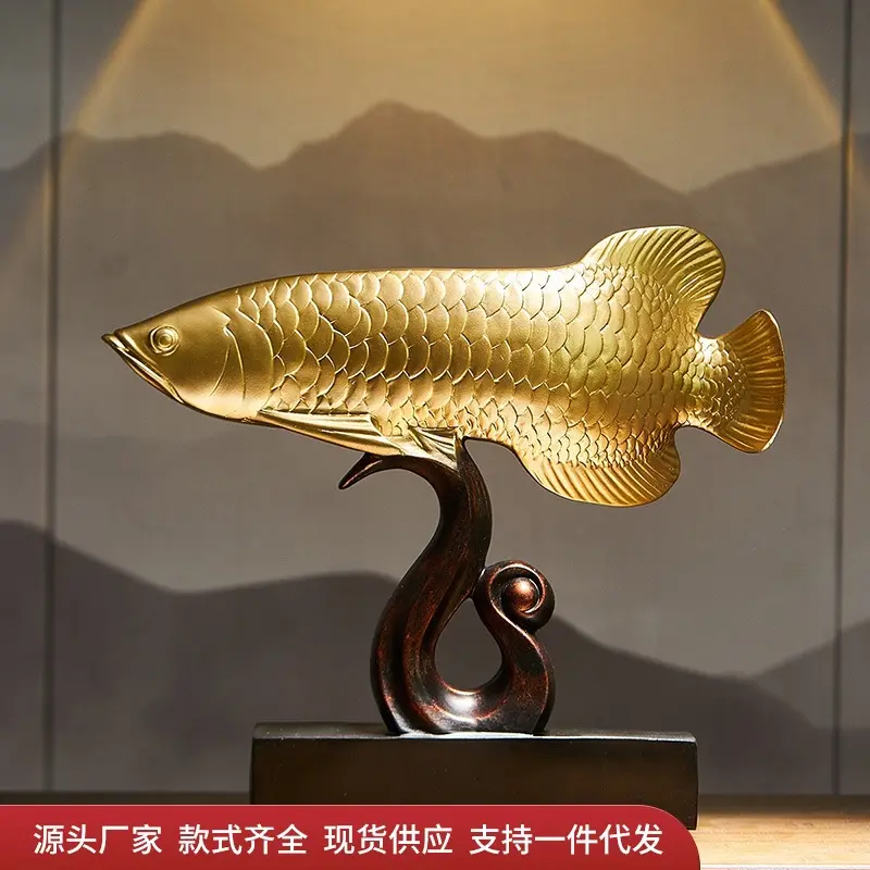 New Chinese Style Lucky Golden Dragon Fish Decoration Shop Housewarming Opening Gift for Elders Living Room Office Home