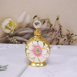 网红沙漠花镶钻金印彩绘中东迪拜香水瓶玻璃瓶 - Product Image 3