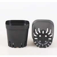Pot de plante en plastique épaissi en gros à bas prix pot de semis en plastique carré noir plantation de fleurs pots et jardinières de pépinière