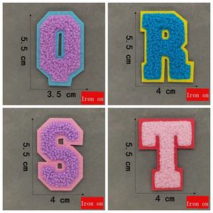Gran oferta, 55mm, hierro en sellado térmico, bordado 3D, parche de letras de chenilla, accesorio de ropa DIY, toalla bordada, alfabeto inglés - Product Image 6