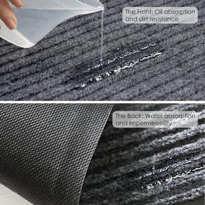 Tappetino d'Ingresso in PVC a Doppia Striscia |   Tappetino Antisporco in Poliestere, Zerbino Resistente per Uso Alberghiero e Commerciale - Product Image 3