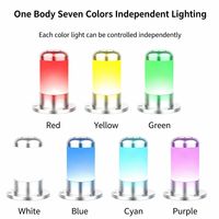 Modèle C, lumière d'avertissement LED métallique tout-en-un à 7 couleurs, buzzer sonore, indicateur d'alarme visuel, lampe, 12V 24V DC