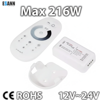 Interrupteur tactile sans fil RF ESann DC12V 24V 216W 288W 2.4Ghz avec variateur 6A pour lumières LED 5050 3528 2835 5630