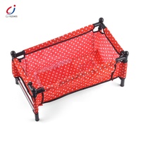 Jouets de rôle en plastique pour bébé Chengji, ensemble de 5 accessoires pour poupées, chaise haute pour poupée