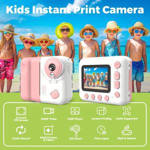 Cámara Digital Instantánea para Niños con Pantalla de 2.4 Pulgadas, Mini Cámara de Impresión Instantánea, Zoom Digital 10x, Función MP3, Cámara de Fotos y Vídeo HD, Juguetes B1 - Product Image 2