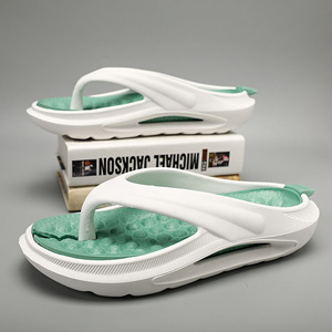 Chanclas EVA para hombre, suela suave, transpirables, antideslizantes, sandalias de playa para exteriores, informales, de verano, con punta abierta, talla 40-45 - Product Image 1