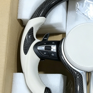 Volante de Fibra de Carbono Compatible con <span class=keywords><strong>BMW</strong></span> F01 F02 F03 F04 F06 F07 F10 F11 F12 F15 F16 F18 F20 F25 F26 F30 F32 E60 M3 <span class=keywords><strong>M5</strong></span> M6 - Product Image 3