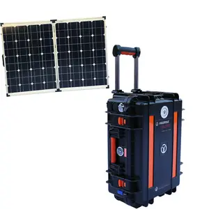 charge controller panel surya 400 watt Suppliers-Portabe Stasiun Daya, Baterai Berkemah dengan Panel Surya 400 Watt untuk Generator Rumah