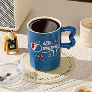 Mug en céramique Coca-Cola avec couvercle et paille 350 ml, idéal pour un cadeau et un usage quotidien - Product Image 2