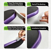 Bande de protection autocollante pour bord de raquette de pickleball, surface miroir haute brillance, ruban de protection anti-collision et anti-usure