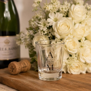 Vasos de Chupito Personalizados para Boda de 2oz con Logotipo, Recuerdo de Boda en Cristal Personalizado al por Mayor - Product Image 5