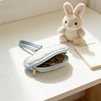 Dompet Koin Mini Kulit Lucu Bentuk Awan, Bordir Sublimasi Kualitas Tinggi Buatan Pabrik, Gantungan Kunci Tas Resleting, Pesona Tas, DIY