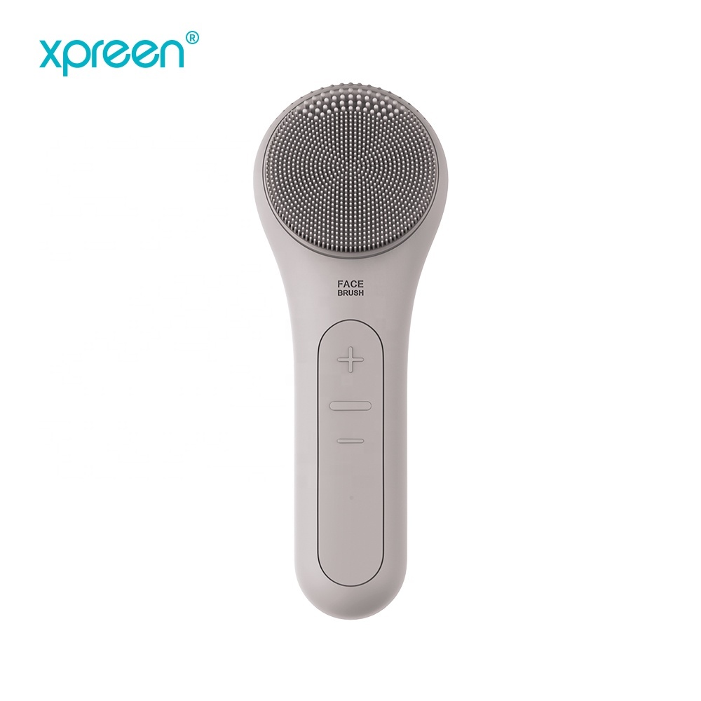 Waterproof electric facial cleansing brush soft silicone wholesale sonic vibration facial cleansing brush