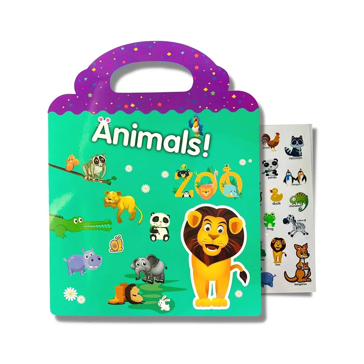 Customized Reusable Sticker Book Animal Stickers Durable Window Clings for Kids Educational Stickers Toy for Kids Toddlers