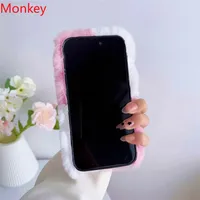 Étui de luxe papillon pour iPhone 11 12 13 14 Pro Max X XR XS 6 7 8 14 Plus 5S 12Mini SE 3 couverture de téléphone en Silicone souple en peluche moelleuse