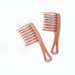 Peine para el cabello con logotipo personalizado, para rizos y cabello liso, cepillo de doble capa para desenredar el cabello rizado, peines anchos - Product Image 4