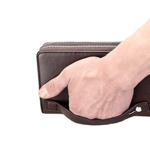 Cartera de Textura Premium de Moda, Bolso de Mano Tipo Clutch para Hombre, Estilo Casual Largo, con Múltiples Ranuras para Tarjetas, Estilo Europeo, con Correa para la Muñeca - Product Image 2