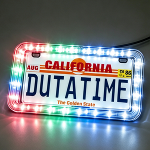 Éclairage de plaque d'immatriculation LED RGB pour moto, feu arrière <span class=keywords><strong>clignotant</strong></span> de frein et de marche arrière, étanche IP65 12V, plaque universelle pour moto américaine - Product Image 4