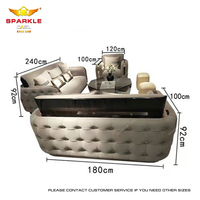 Canapé en cuir de luxe léger SPARKLE meubles de canapé de combinaison de salon de luxe simple pour petit appartement