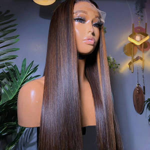 Perruques en cheveux humains SDD 200 densité, raides et ondulées, avec dentelle 13x6, pour femmes noires, perruque HD Lace, vente en gros - Product Image 3