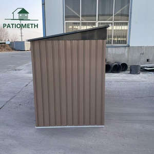 Abri de jardin <span class=keywords><strong>en</strong></span> métal de 9 pi x 4 pi pour l'extérieur, avec étagère de <span class=keywords><strong>rangement</strong></span> latérale, pour patio, cour, porte coulissante - Product Image 6
