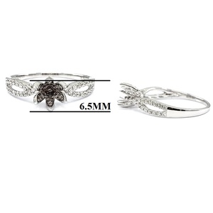 Entrega rápida 18K oro blanco diamante Real 6 garras solitario para 0.65cts Centro Semi montaje compromiso y anillos de boda para mujeres - Product Image 2