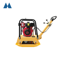 Compacteur à plaque vibrante 600*500MM avec support pour les mains, moteur essence haute puissance 30KN, pour le compactage du béton en construction