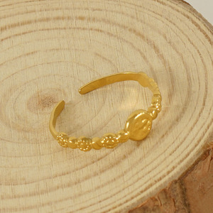 European Style Gold Tone <b>Adjustable</b> <b>Ring</b> For Women Geometric Design Plain Band Gift Jewelry - Product Image 4