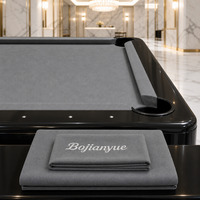 Tissu de rechapage pour table de billard avec 6 bandes de coussin prédécoupées et points de visée argentés pour rail