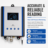 Digital Tyre Inflation System Portable 100psi Tire Monitor Metal Construction Automatic Shut LCD Display Emergency Light CE
