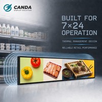 Layar LCD Ultra Lebar Terentang 37 Inci TFT Display Sistem Informasi Penumpang (PIS) Mendukung Kustomisasi