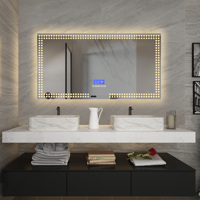 Miroir intelligent anti-buée pour la maison avec haut-parleur Bluetooth et miroir LED givré spécial