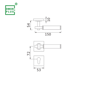 Doorplus hiện đại vàng hợp kim kẽm cửa kéo xử lý sang trọng đòn bẩy cửa xử lý an toàn độc đáo cửa xử lý và khóa thiết lập cho phòng ngủ - Product Image 5