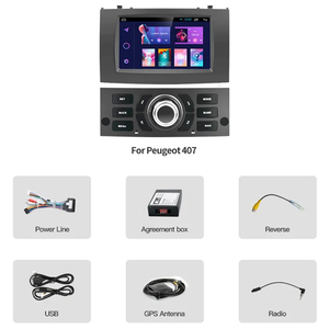 <span class=keywords><strong>Autoradio</strong></span> 7" <span class=keywords><strong>pour</strong></span> <span class=keywords><strong>Peugeot</strong></span> <span class=keywords><strong>407</strong></span> 2004-2010 avec Android Auto, Navigation GPS, Lecteur Vidéo, Stéréo Multimédia, Carplay et DSP (Pas de Lecteur DVD) - Product Image 6