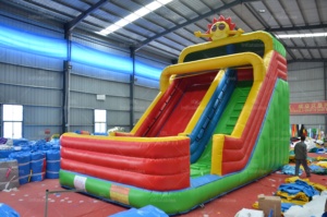 Nhà Máy Bán Buôn Thương Mại PVC <span class=keywords><strong>Inflatable</strong></span> Đôi Làn Đường Trượt Hồ Bơi Ánh Nắng Mặt Trời Cầu Vồng Vườn Cho Trượt Bơm Hơi Cho Trẻ Em - Product Image 3