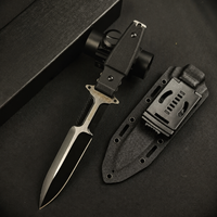 Couteau tactique à lame fixe en acier DC53, manche G10, survie en plein air, camping, bushcraft, étui Kydex