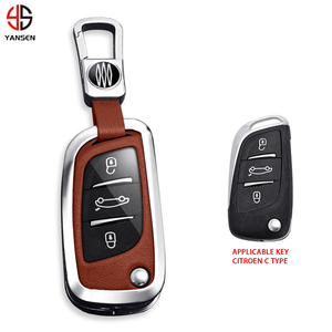 Porte-clés en alliage de Zinc pour Citroen C2 C3 C4 C5 C6 XSARA PICA pour <span class=keywords><strong>Peugeot</strong></span> 207 <span class=keywords><strong>307</strong></span> 308 407 607 807 CE0523 protecteur porte-clés - Product Image 1
