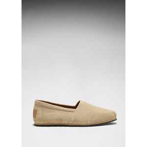 Espadrilles à semelle en caoutchouc, daim taupe - Product Image 2