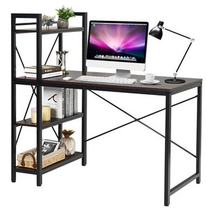 Whole Sale Fashion Office Computer Desks Writing Study Adjustable Height Desk With Shelves