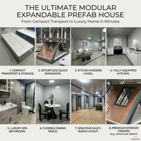 Maison conteneur préfabriquée modulaire extensible de technologie avancée, insonorisée et isolée thermiquement, mini-maison pour chambre d'amis dans la cour