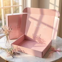 Boîtes d'emballage personnalisées pour les petites entreprises utilisant des boîtes d'expédition colorées et des boîtes d'expédition roses, boîtes d'expédition personnalisées avec logo